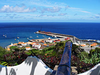 Hafen von Lajes das Flores