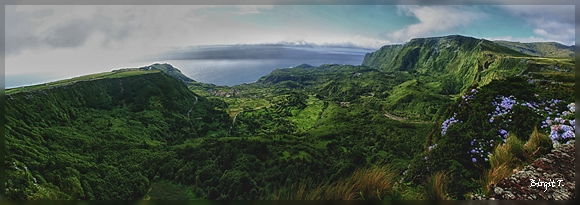 Fajã Grande - Westküste der Insel Flores (Panorama)